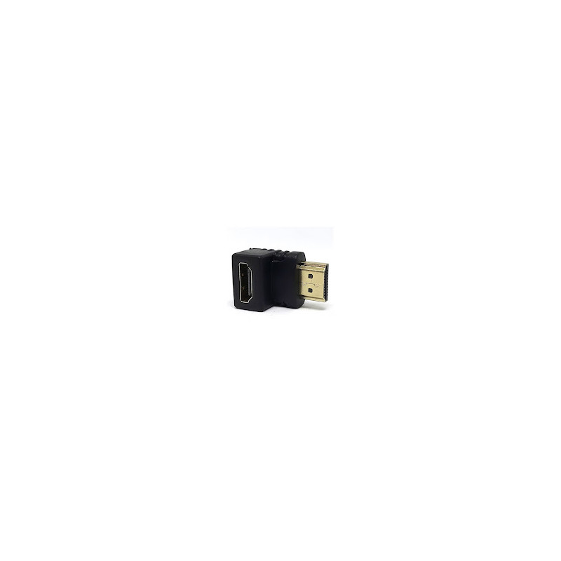 Copla hdmi hembra a macho 90 grados color negro generico
