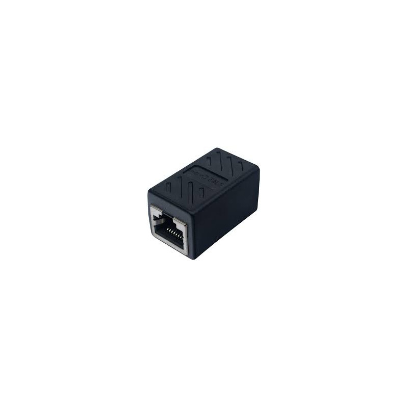 Copla rj-45 cat-5e hembra a hembra negro